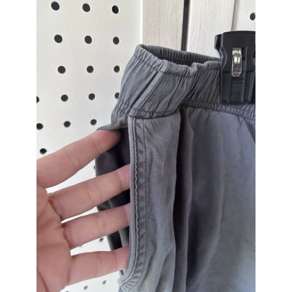 Duluth Trading Men's Shorts XL Standard Fit Blue Chino Belt Elastic Waist Cotton